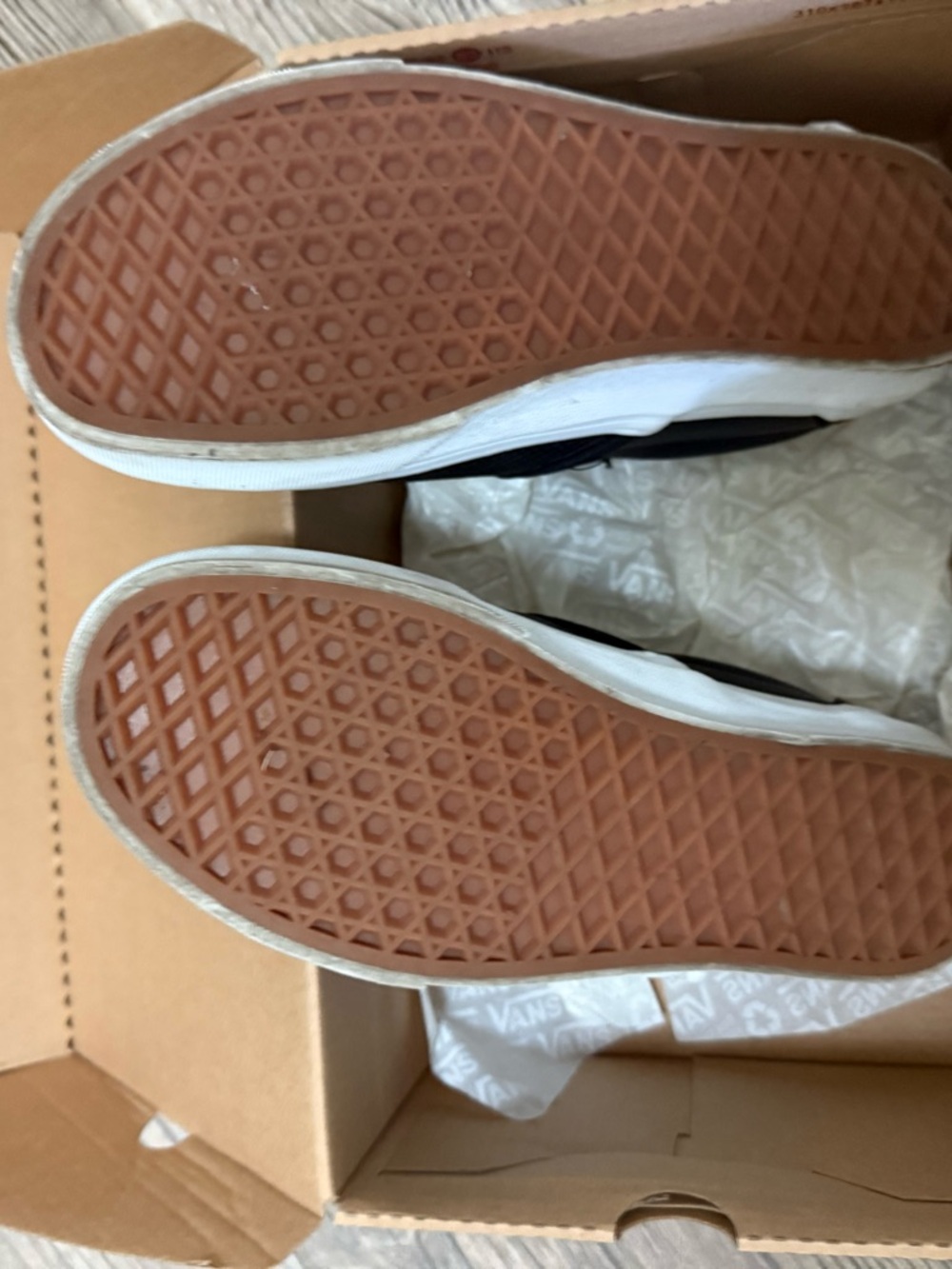 Vans Black Perforated Leather Slip-On Loafers - Picture 4 of 5